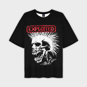 Мужская футболка oversize 3D с принтом Exploited   панк ,  |  | 
