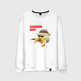 Мужской свитшот хлопок с принтом Цыпленок с автоматами в Тюмени, 100% хлопок |  | 