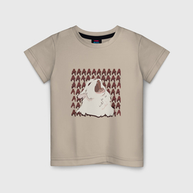 Детская футболка хлопок с принтом кот орет ааааааааааа в Тюмени, 100% хлопок | круглый вырез горловины, полуприлегающий силуэт, длина до линии бедер | 