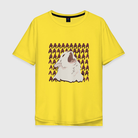 Мужская футболка хлопок Oversize с принтом кот орет ааааааааааа в Тюмени, 100% хлопок | свободный крой, круглый ворот, “спинка” длиннее передней части | 