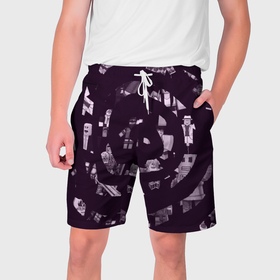 Мужские шорты 3D с принтом Roblox персонажи ,  полиэстер 100% | прямой крой, два кармана без застежек по бокам. Мягкая трикотажная резинка на поясе, внутри которой широкие завязки. Длина чуть выше колен | 
