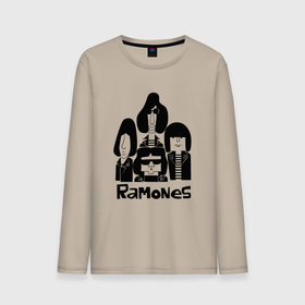 Мужской лонгслив хлопок с принтом Ramones панк рок группа , 100% хлопок |  | 