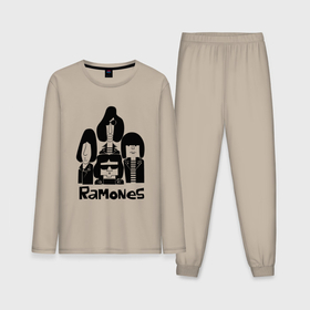 Мужская пижама с лонгсливом хлопок с принтом Ramones панк рок группа в Курске,  |  | 