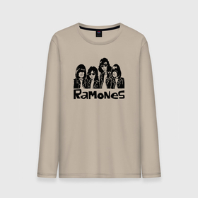 Мужской лонгслив хлопок с принтом Ramones панк рок , 100% хлопок |  | 