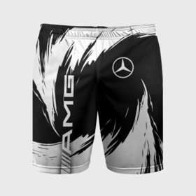 Мужские шорты спортивные с принтом Mercedes benz   white color в Курске,  |  | 