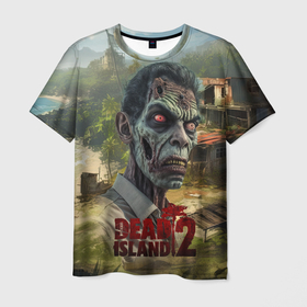 Мужская футболка 3D с принтом zombie  dead  island 2 в Екатеринбурге, 100% полиэфир | прямой крой, круглый вырез горловины, длина до линии бедер | 