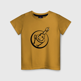 Детская футболка хлопок с принтом Чикен ган   вектор лого в Санкт-Петербурге, 100% хлопок | круглый вырез горловины, полуприлегающий силуэт, длина до линии бедер | 