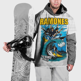 Накидка на куртку 3D с принтом Ramones rock away beach в Петрозаводске, 100% полиэстер |  | 