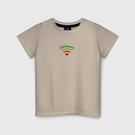 Детская футболка хлопок с принтом Арбуз WiFimelon в Тюмени, 100% хлопок | круглый вырез горловины, полуприлегающий силуэт, длина до линии бедер | Тематика изображения на принте: 