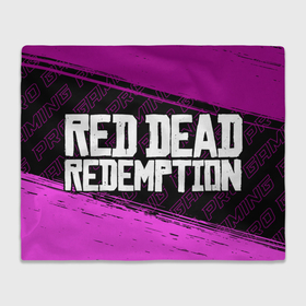 Плед 3D с принтом Red Dead Redemption pro gaming: надпись и символ в Белгороде, 100% полиэстер | закругленные углы, все края обработаны. Ткань не мнется и не растягивается | 
