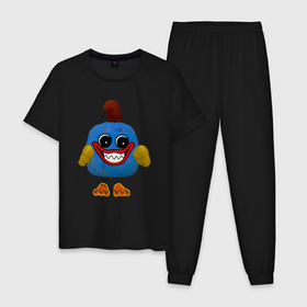 Мужская пижама хлопок с принтом Хагги Вагги Chicken   Chicken Gun в Новосибирске, 100% хлопок | брюки и футболка прямого кроя, без карманов, на брюках мягкая резинка на поясе и по низу штанин
 | 