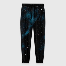 Мужские брюки 3D с принтом Мрачная галактика в Санкт-Петербурге, 100% полиэстер | манжеты по низу, эластичный пояс регулируется шнурком, по бокам два кармана без застежек, внутренняя часть кармана из мелкой сетки | 