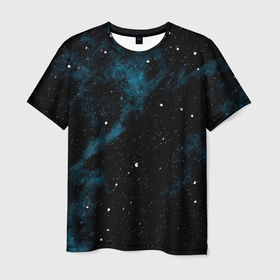 Мужская футболка 3D с принтом Мрачная галактика в Санкт-Петербурге, 100% полиэфир | прямой крой, круглый вырез горловины, длина до линии бедер | 
