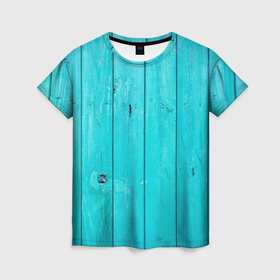 Женская футболка 3D с принтом Ярко голубое дерево , 100% полиэфир ( синтетическое хлопкоподобное полотно) | прямой крой, круглый вырез горловины, длина до линии бедер | 