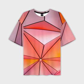 Мужская футболка oversize 3D с принтом Розовый обман зрения в Петрозаводске,  |  | 