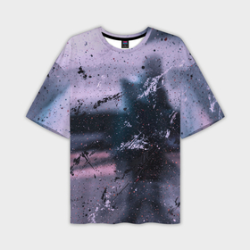 Мужская футболка oversize 3D с принтом Пурпурный туман ,  |  | Тематика изображения на принте: 