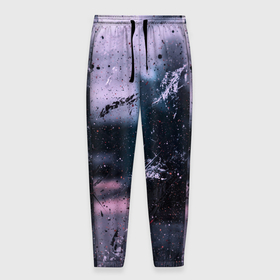 Мужские брюки 3D с принтом Пурпурный туман , 100% полиэстер | манжеты по низу, эластичный пояс регулируется шнурком, по бокам два кармана без застежек, внутренняя часть кармана из мелкой сетки | 