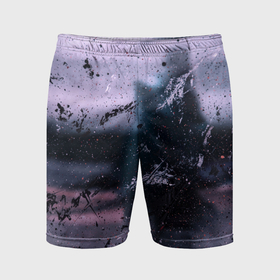Мужские шорты спортивные с принтом Пурпурный туман ,  |  | Тематика изображения на принте: 