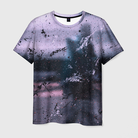 Мужская футболка 3D с принтом Пурпурный туман , 100% полиэфир | прямой крой, круглый вырез горловины, длина до линии бедер | Тематика изображения на принте: 