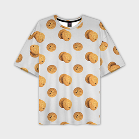 Мужская футболка oversize 3D с принтом Круглое печенье ,  |  | 