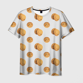 Мужская футболка 3D с принтом Круглое печенье в Новосибирске, 100% полиэфир | прямой крой, круглый вырез горловины, длина до линии бедер | Тематика изображения на принте: 
