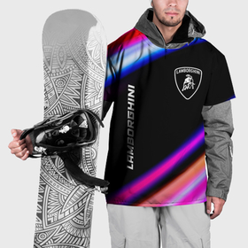 Накидка на куртку 3D с принтом Lamborghini speed lights , 100% полиэстер |  | Тематика изображения на принте: 