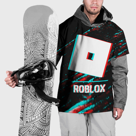 Накидка на куртку 3D с принтом Roblox в стиле glitch и баги графики на темном фоне в Курске, 100% полиэстер |  | 