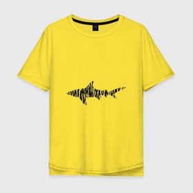 Мужская футболка хлопок Oversize с принтом Тигровая акула в Тюмени, 100% хлопок | свободный крой, круглый ворот, “спинка” длиннее передней части | 