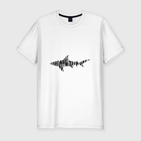 Мужская футболка хлопок Slim с принтом Тигровая акула в Курске, 92% хлопок, 8% лайкра | приталенный силуэт, круглый вырез ворота, длина до линии бедра, короткий рукав | Тематика изображения на принте: 