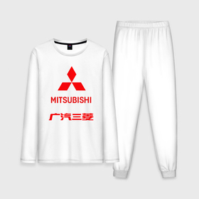 Мужская пижама с лонгсливом хлопок с принтом Mitsubishi sign ,  |  | 