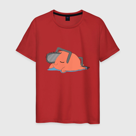 Мужская футболка хлопок с принтом Почита плачет в Курске, 100% хлопок | прямой крой, круглый вырез горловины, длина до линии бедер, слегка спущенное плечо. | 