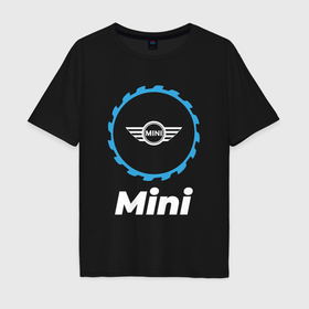 Мужская футболка хлопок Oversize с принтом Mini в стиле Top Gear в Белгороде, 100% хлопок | свободный крой, круглый ворот, “спинка” длиннее передней части | 
