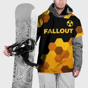 Накидка на куртку 3D с принтом Fallout   gold gradient: символ сверху в Курске, 100% полиэстер |  | 