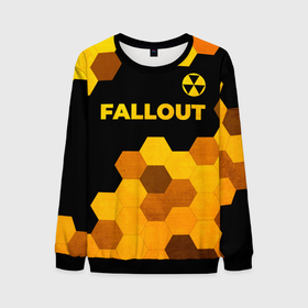 Мужской свитшот 3D с принтом Fallout   gold gradient: символ сверху в Курске, 100% полиэстер с мягким внутренним слоем | круглый вырез горловины, мягкая резинка на манжетах и поясе, свободная посадка по фигуре | 