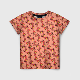 Детская футболка 3D с принтом Декоративный растительный орнамент в Тюмени, 100% гипоаллергенный полиэфир | прямой крой, круглый вырез горловины, длина до линии бедер, чуть спущенное плечо, ткань немного тянется | 