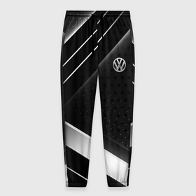 Мужские брюки 3D с принтом Volkswagen sign в Новосибирске, 100% полиэстер | манжеты по низу, эластичный пояс регулируется шнурком, по бокам два кармана без застежек, внутренняя часть кармана из мелкой сетки | Тематика изображения на принте: 