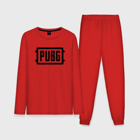 Мужская пижама с лонгсливом хлопок с принтом Логотип Pubg ,  |  | Тематика изображения на принте: 