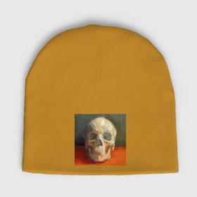 Мужская шапка демисезонная с принтом Череп живопись в Тюмени,  |  | Тематика изображения на принте: 