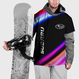 Накидка на куртку 3D с принтом Subaru speed lights , 100% полиэстер |  | Тематика изображения на принте: 