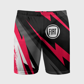 Мужские шорты спортивные с принтом Fiat fast lines в Курске,  |  | Тематика изображения на принте: 