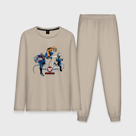 Мужская пижама с лонгсливом хлопок с принтом Мыши байкеры с Марса ,  |  | Тематика изображения на принте: 