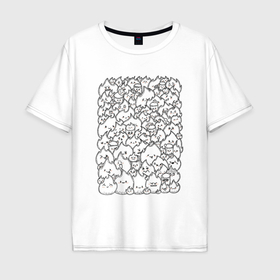 Мужская футболка хлопок Oversize с принтом Раскраска Жаренные зефирки в Новосибирске, 100% хлопок | свободный крой, круглый ворот, “спинка” длиннее передней части | 