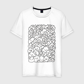 Мужская футболка хлопок с принтом Раскраска Жаренные зефирки в Курске, 100% хлопок | прямой крой, круглый вырез горловины, длина до линии бедер, слегка спущенное плечо. | 
