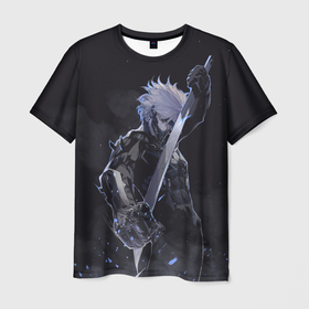 Мужская футболка 3D с принтом Metal Gear Rising   В дыму , 100% полиэфир | прямой крой, круглый вырез горловины, длина до линии бедер | Тематика изображения на принте: 