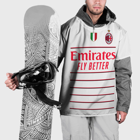 Накидка на куртку 3D с принтом AC Milan форма 22 23 гостевая в Санкт-Петербурге, 100% полиэстер |  | Тематика изображения на принте: 
