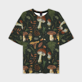 Мужская футболка oversize 3D с принтом Лесные растения в Санкт-Петербурге,  |  | 