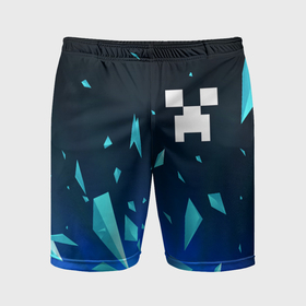 Мужские шорты спортивные с принтом Minecraft взрыв частиц ,  |  | 