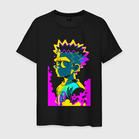 Мужская футболка хлопок с принтом Bart Simpson   pop art в Кировске, 100% хлопок | прямой крой, круглый вырез горловины, длина до линии бедер, слегка спущенное плечо. | 