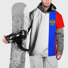 Накидка на куртку 3D с принтом Цвета России   герб в Курске, 100% полиэстер |  | Тематика изображения на принте: 