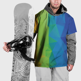 Накидка на куртку 3D с принтом Многоцветные многоугольники , 100% полиэстер |  | 